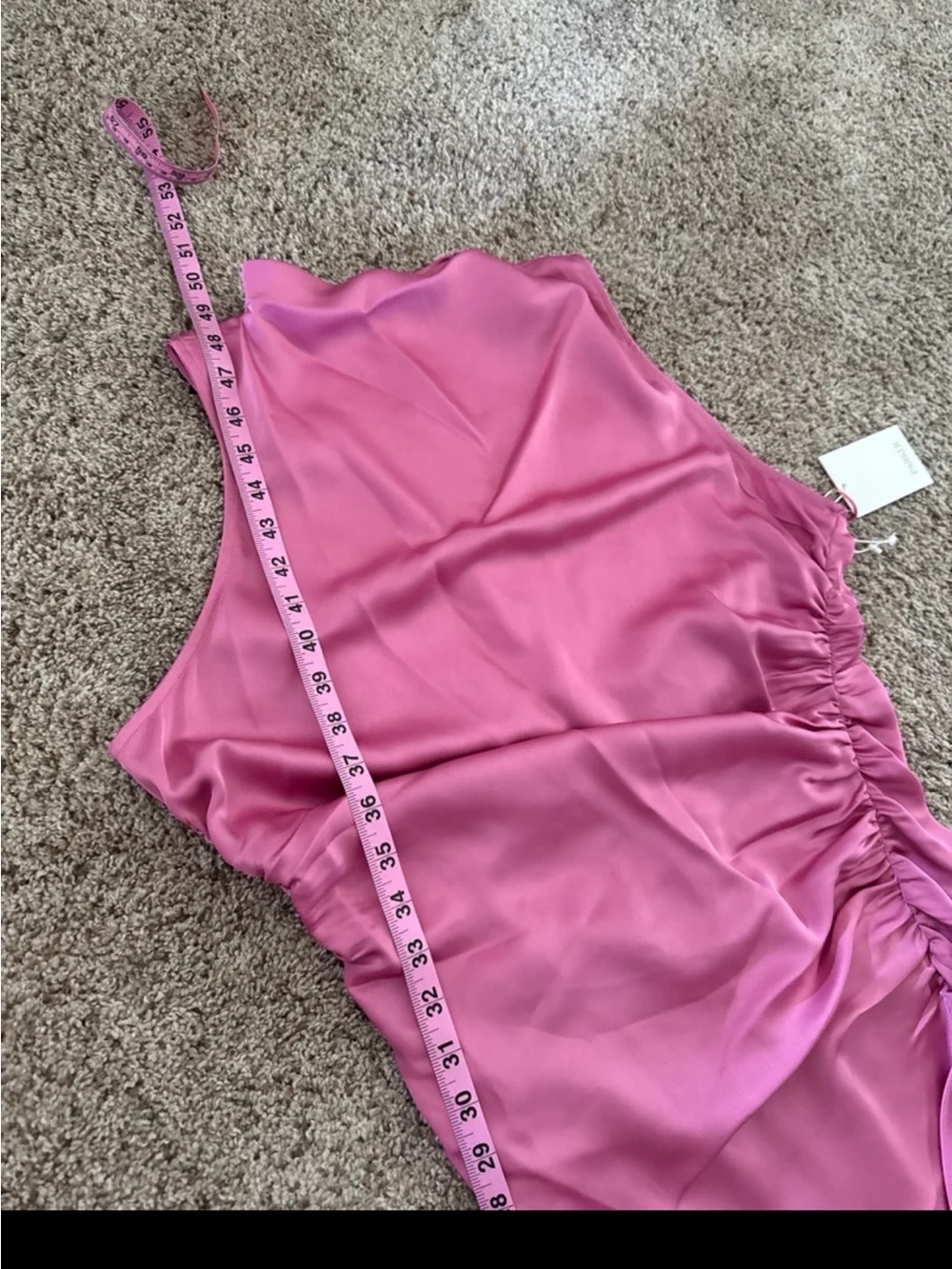 NWT Parker The Ayla Satin ruched Midi Dress in Pink size 16 - Picture 12 of 12